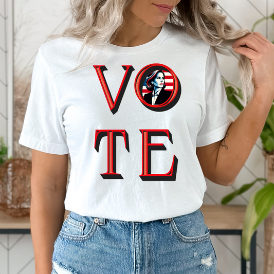 Bella + Canvas Unisex Graphic Tee, Election 2024, Vote Tee, Vote for Kamala, Presidential Election Tee