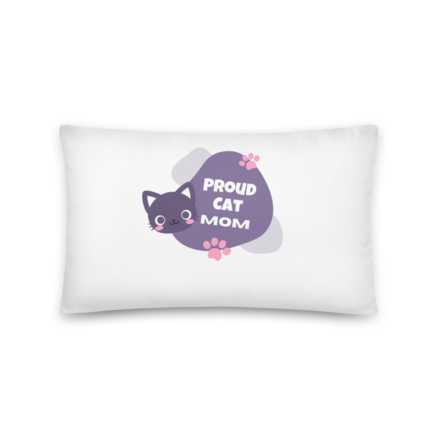 Proud Cat Mom Throw Pillow - Ultimate Home Decor Accent Embellished with Stunning Cat Mom Design