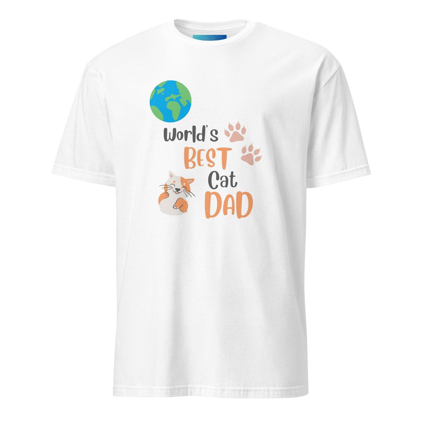 Men's World's Best Cat Dad T-Shirt in White