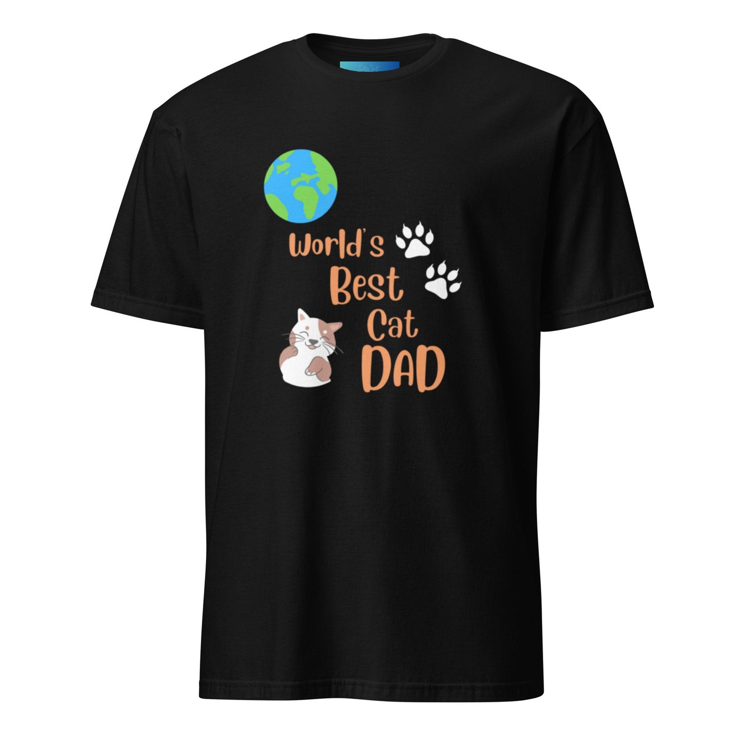 Men's World's Best Cat Dad T-Shirt in Black