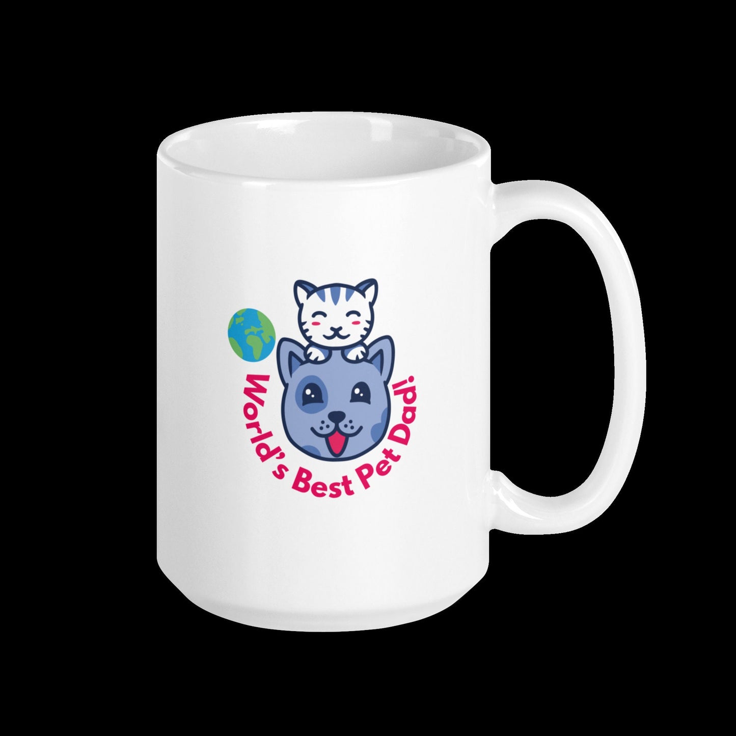 World's Best Pet Dad White Glossy Mug