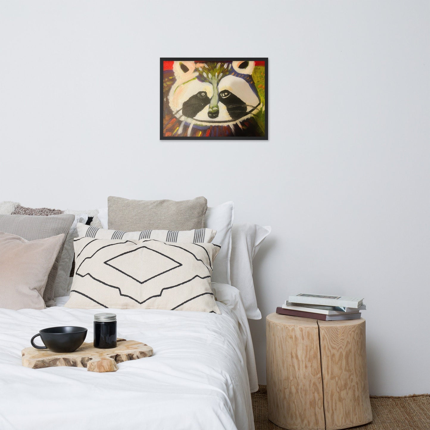 Ricky The Raccoon Framed Poster Art Print of Original Artwork