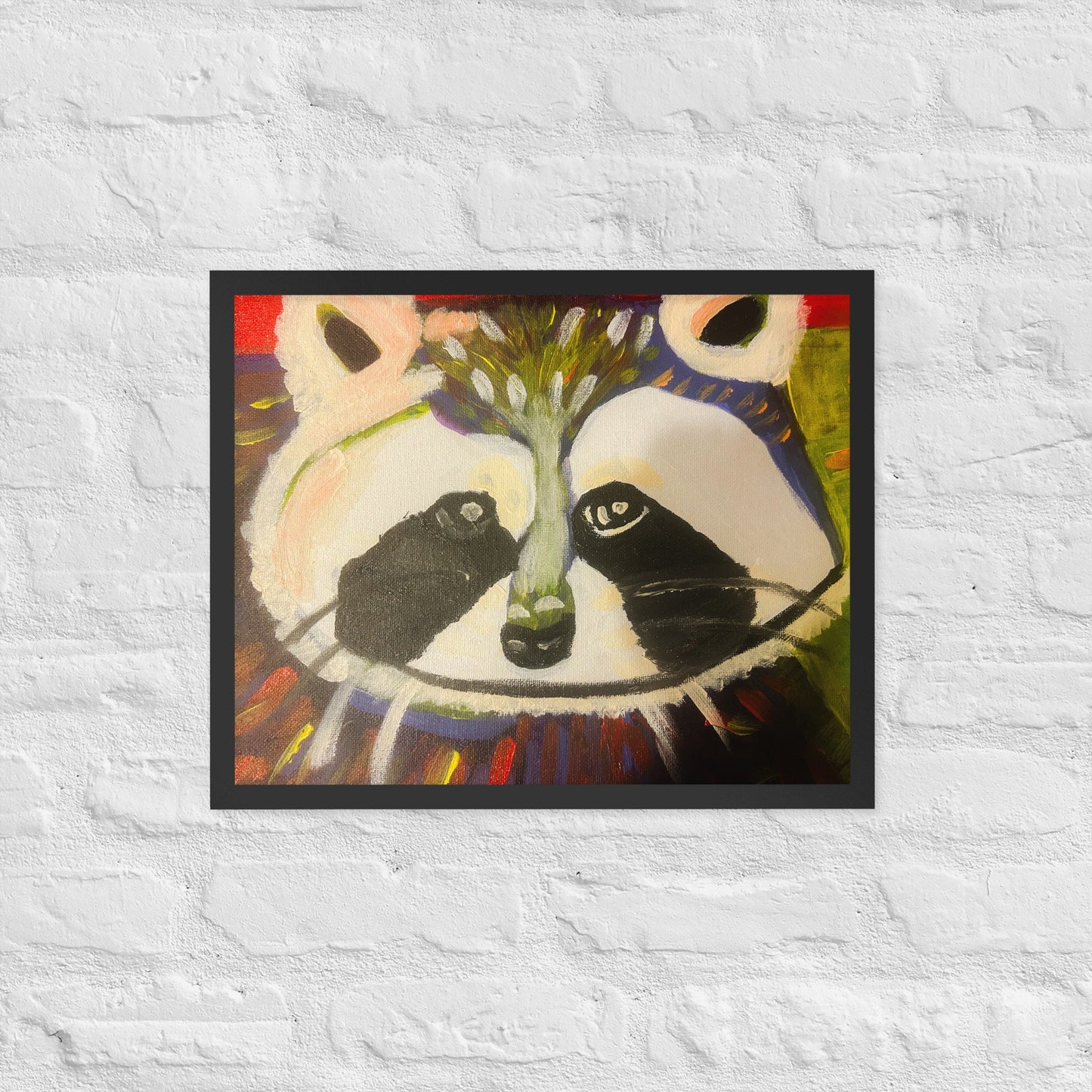 Ricky The Raccoon Framed Poster Art Print of Original Artwork