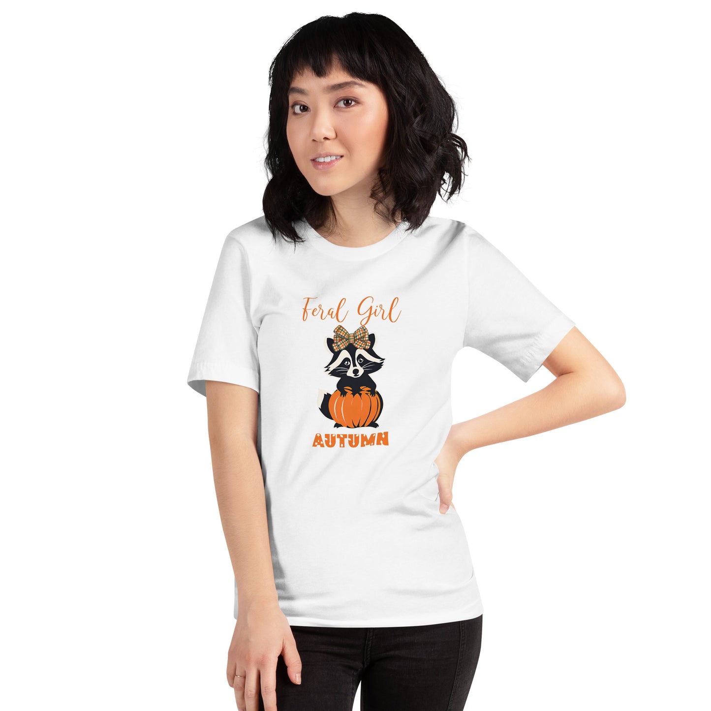 Feral Girl Autumn T-Shirt | Bella + Canvas | Cozy Fall Tee | Raccoon Inspired Apparel