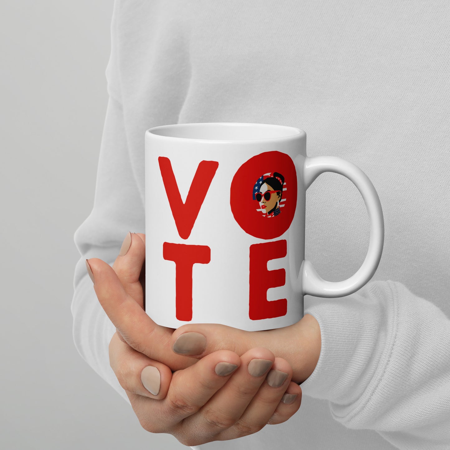 VOTE 2024 Inspirational Ceramic Coffee Mug - Democracy Emphasized Drinkware 11oz/15oz