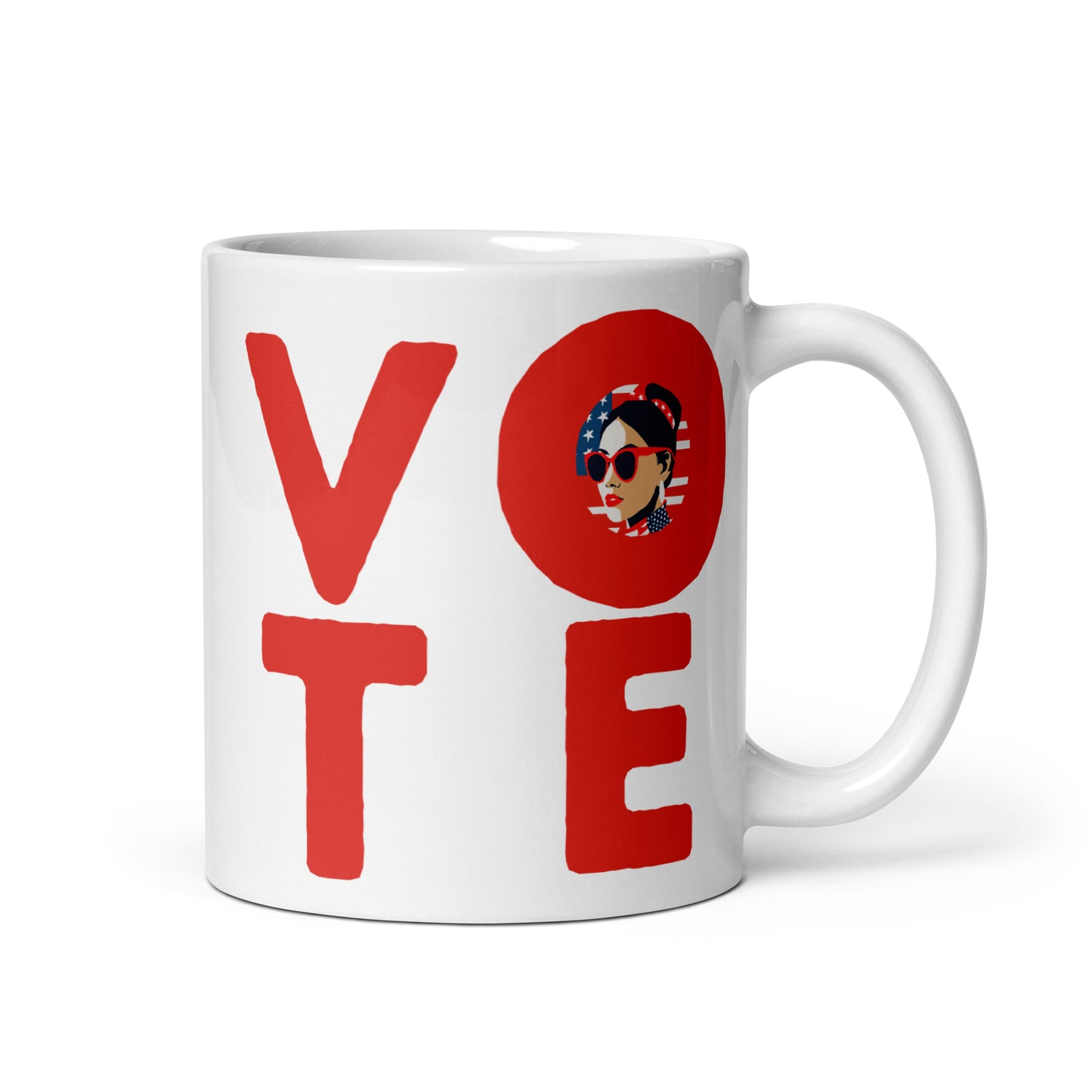 VOTE 2024 Inspirational Ceramic Coffee Mug - Democracy Emphasized Drinkware 11oz/15oz