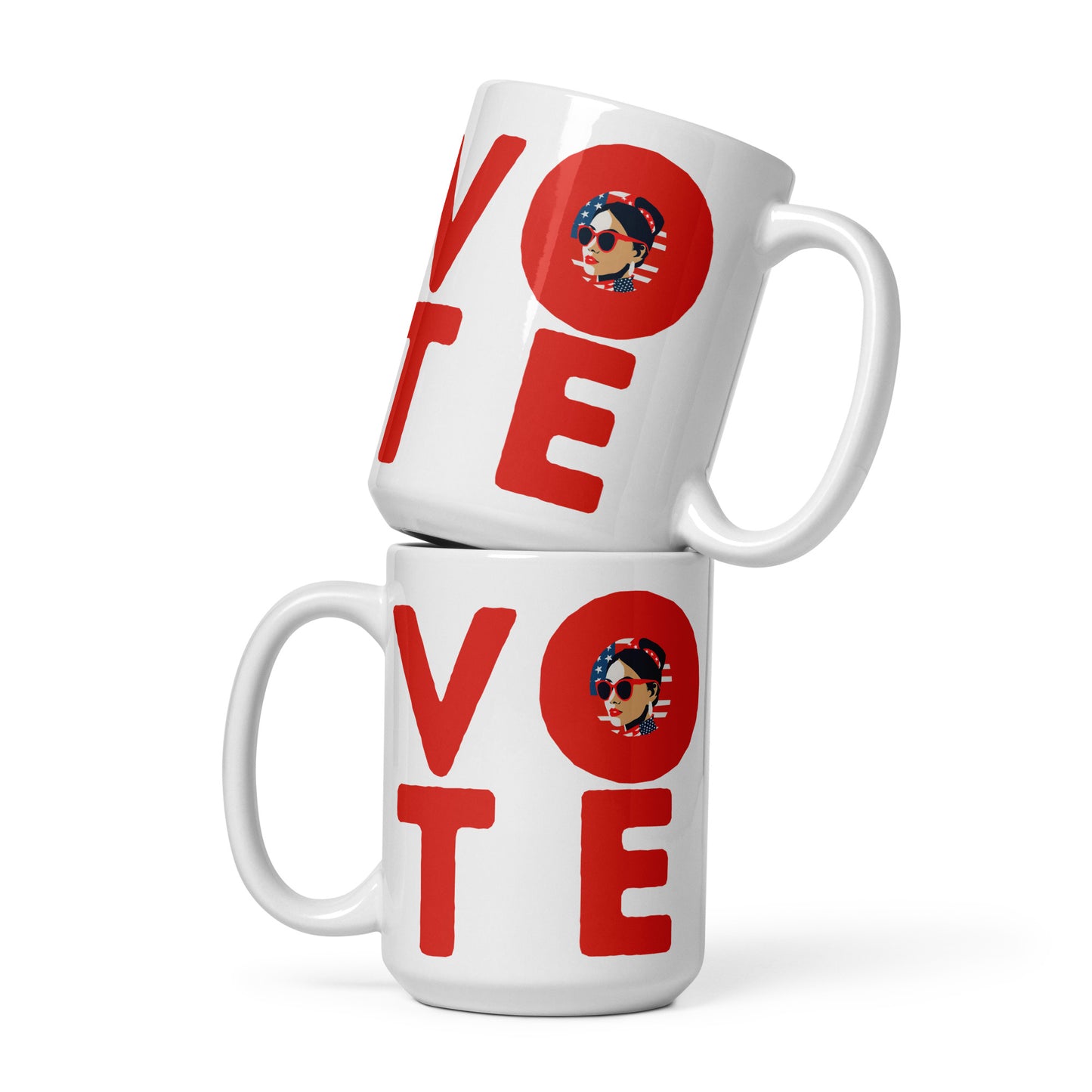 VOTE 2024 Inspirational Ceramic Coffee Mug - Democracy Emphasized Drinkware 11oz/15oz