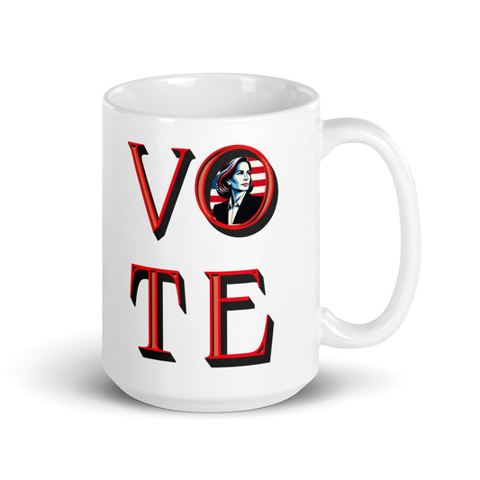 Vote Harris 2024 Ceramic Coffee Mug - Show Your Support This Election, 11oz & 15oz - Perfect Political Gift